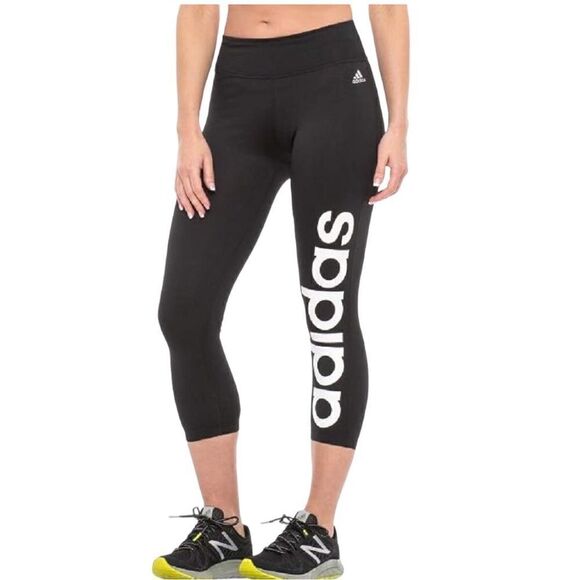 Adidas Climalite Black Leggings - Picture 1 of 13